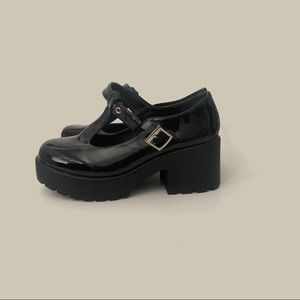 Koi Footwear Sai Black Mary Janes "Patent Edition"